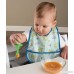 Baby First Self Feeding Spoon My First Utensil Infant Soft Training Pre-spoon Toddler Feeder Ergonomic Easy to Hold Design For Teaching Learning and Eating Puree Baby Food BPA Free Silicone - B00TAADZ5I